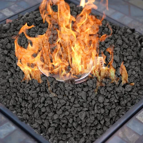 Miniatura 3 de Onlyfire Piedras de lava volcánica Black Lava Rock de 10 libras para fogatas de interior y exterior, chimeneas, parrilla de gas y paisajismo, 0.2 a