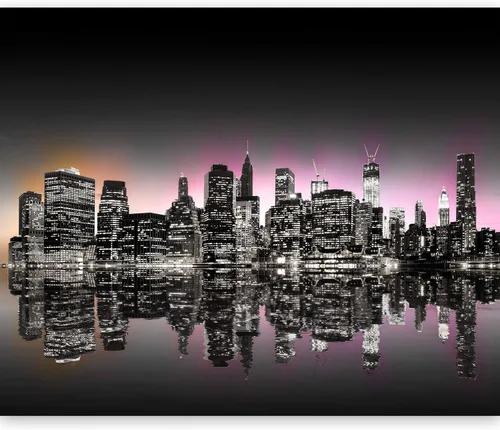 artgeist Mural de pared Nueva York, 77 x 61 pulgadas, adhesivo autoadhesivo para pared, diseño de foto extraíble, decoración del hogar, paisaje de