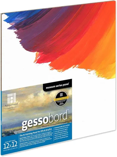 Miniatura 22 de Ampersand Art Supply Panel de pintura de madera de Gesso: Serie Museo Gessobord, 11 "x 14", perfil plano de 1/8