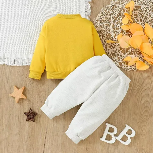 Miniatura 10 de Ropa para bebé niño pequeño, conjuntos de otoño e invierno, sudadera de manga larga con oso y pantalones, conjunto de 6 meses a 2 años