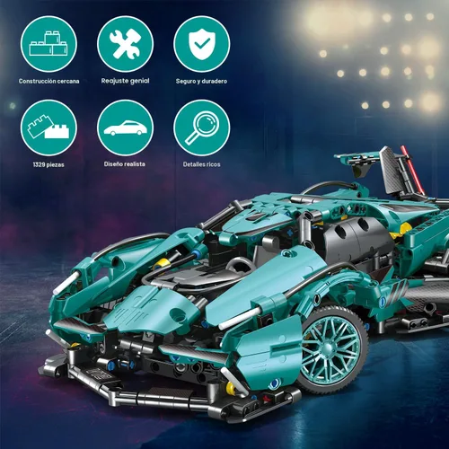 Miniatura 2 de WINGIFT Bloques de construcción de autos deportivos de 953 piezas, juguetes para niños o adultos, juego de construcción de modelos de autos