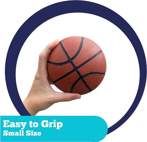 Miniatura 5 de Botabee Mini pelotas de baloncesto de goma de 5 pulgadas (paquete de 2) – Rebote realista y agarre para juego en interiores y exteriores