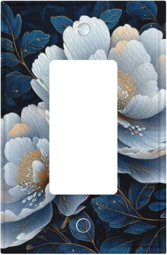 Miniatura 10 de Cubiertas Decorativas de Arte para Interruptores de Luz, Hojas de Otoño, Placa de Pared de Palanca Individual, Cubierta Decorativa de Interruptor