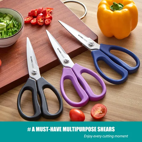 Miniatura 3 de KUNIFU Tijeras de cocina, tijeras de cocina multiusos, tijeras resistentes para desprenderse, utensilios - azul