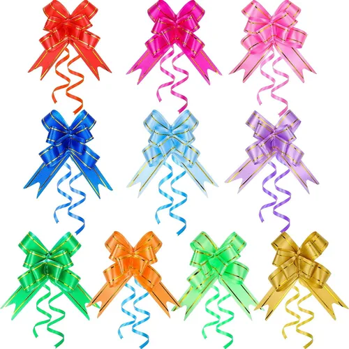WILLBOND 240 lazos decorativos de colores surtidos para envolver regalos, lazos para Navidad, bodas, fiestas, cumpleaños, automóvil, vacaciones,