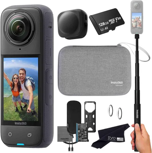 Miniatura 3 de Insta360 Paquete de viaje X4: cámara de acción impermeable 8K 360 con sensores de 1/2 pulgada de 48 MP, video HDR 8K 360, foto de 72 MP 360, edición