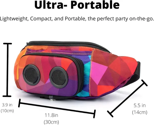 Miniatura 4 de La cangurera número 1 con altavoces. Riñonera Bluetooth para fiestas/festivales/ravos/playa/barcos. Recargable, funciona con iPhone y Android. #1