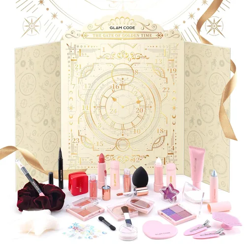 Miniatura 13 de Glam Code Calendario de Adviento de maquillaje de 24 días 2025, juego de regalo de maquillaje de belleza para adolescentes y mujeres adultas, Azul