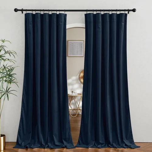 Miniatura 28 de RYB HOME Cortinas de terciopelo verde oliva de 72 pulgadas de largo, cortinas opacas con aislamiento térmico, tratamiento de ventana, decoración