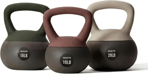 Miniatura 13 de WeGym Mancuernas suaves con base resistente a impactos acolchada y mango antideslizante de agarre ancho para entrenamientos en casa, levantamiento