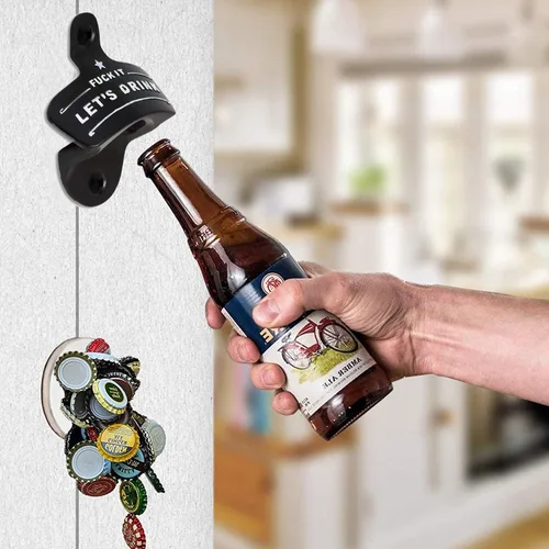 Miniatura 3 de Abrebotellas montado en la pared, divertido abridor de botellas de Navidad para hombres, padres, amantes de la cerveza, novedad para cumpleaños, día