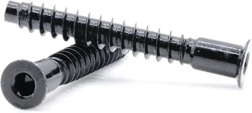 Miniatura 7 de ReplacementScrews Tornillos de montaje negros compatibles con IKEA Part 100219/100214 (IDANAS, HEMNES, Ivar) – Confirmat de rosca gruesa