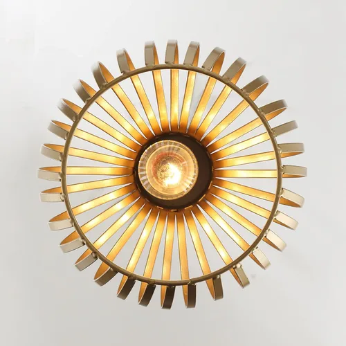 Miniatura 8 de Lámpara colgante con enchufe, lámpara colgante industrial de metal dorado vintage con cable de 14.3 pies e interruptor de encendido/apagado
