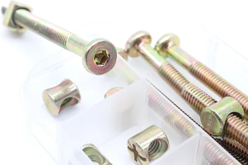 Miniatura 10 de Tornillos de repuesto para cuna de bebé, 50 piezas M6 x 1.575 in/1.969 in/2.362 in/2.756 in/3.150 in/3.150 in, tornillos hexagonales, tuercas