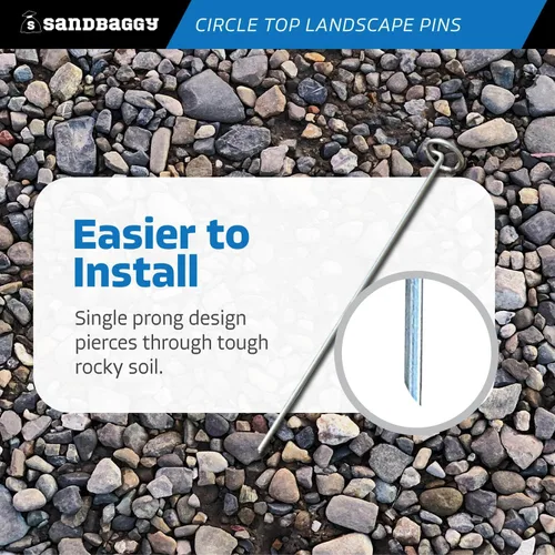Miniatura 6 de Sandbaggy Pasadores superiores circulares de 12 pulgadas, fabricados en Estados Unidos, acero de calibre 6 de grado industrial, ideal para suelos