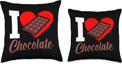 Miniatura 3 de Love Chocolate Milk Mousse Candy Bar Eater Sayings I Love Funny Chocolates Lover Eater - Almohada gráfica, 16.0 x 16.0 in, multicolor