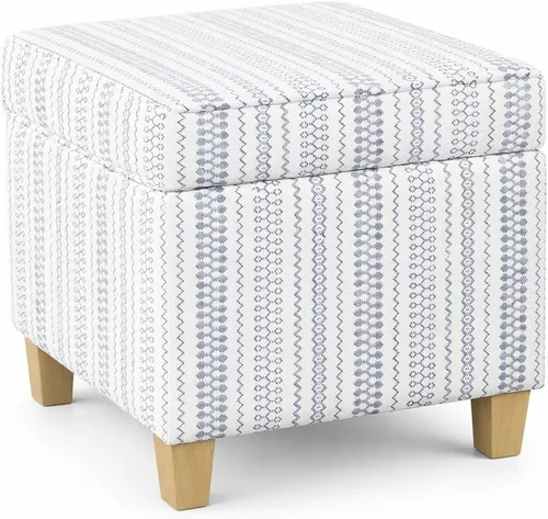 Miniatura 33 de Homepop Decoración del hogar K7342-F2067 Otomana clásica cuadrada de almacenamiento con tapa desmontable Otomana con almacenamiento para sala
