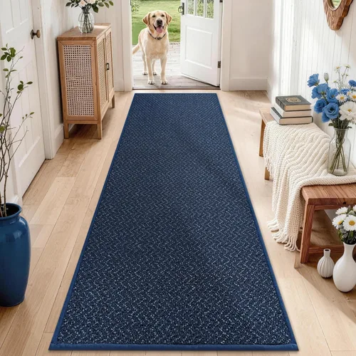 Miniatura 33 de COSY HOMEER Alfombra de pasillo de 2 pies 7 x 10 pies, antideslizante, lavable, absorbente, resistente a las manchas, alfombra para pasillo, entrada