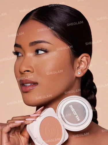 Miniatura 5 de SHEGLAM SKin-Focus base de maquillaje en polvo para cobertura completa con control de aceite, ligera, maquillaje facial en polvo prensado - Melocotón
