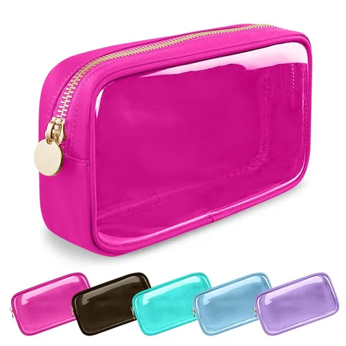 Miniatura 9 de Estuche pequeño para lápices y maquillaje para bolso, lindo estuche de lápices, bolsa de pinceles de maquillaje de nylon con cremallera, estuche