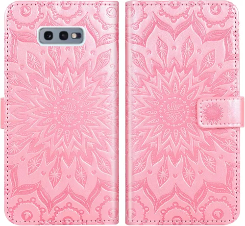 Miniatura 5 de Funda de teléfono para Samsung Galaxy S10e Cartera con protector de pantalla de vidrio templado, funda magnética de cuero, soporte para tarjetas