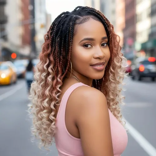 Miniatura 11 de Fulcrum - Trenzas de ganchillo estilo diosa de 14 pulgadas, 9 paquetes de trenzas bohemias de ganchillo para mujeres, trenzas de ganchillo bohemias