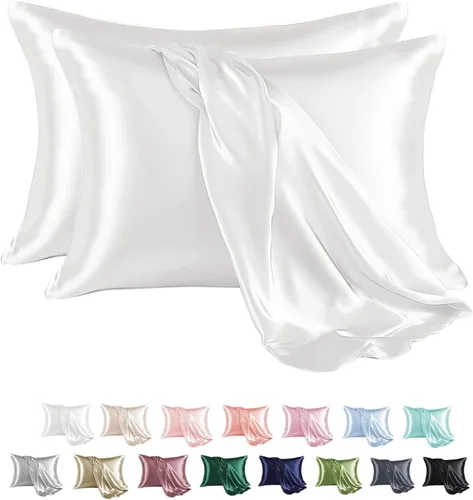 Miniatura 95 de MR&HM - Funda de almohada de satén 16- verde floral