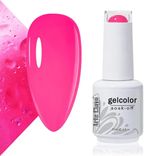 Miniatura 49 de Arte Clavo Esmalte de uñas de gel rosa lechosa de 0.5 fl oz, con luz LED, UV, remojado, transparente, rosa nude, manicura francesa, rosa claro