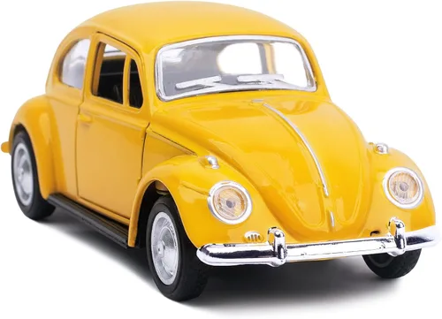 Miniatura 8 de Berry President 1967 Clásico Beetle Bug Vintage 1/32 Escala Diecast Metal Coche de Juguete con tracción trasera para Regalo/Niños (Azul Cielo)
