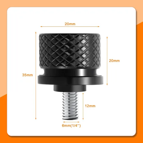 Miniatura 4 de Tornillos de asiento trasero de acero inoxidable negro moleteado con patrón de bandera estadounidense, grado de 1/4 "-20 roscas de montaje rápido