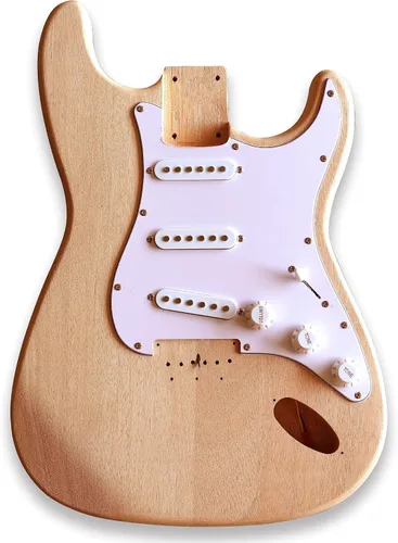 Miniatura 2 de DIY 12 cuerdas ST estilo guitarra eléctrica kits caoba cuerpo arce cuello usted construye la guitarra
