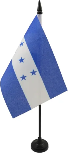 Miniatura 45 de Bandera de mesa de Anguila de 4 x 6 pulgadas, bandera de escritorio británica de Anguila, 5.9 x 3.9 in, palo y base de plástico negro AZ FLAG