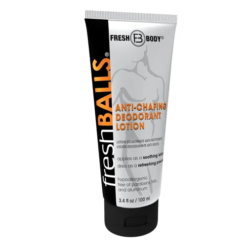 Fresh BALLS Cream - Loción calmante antirozaduras para hombre en polvo, desodorante de bolas e higiene para el área de la ingle, la crema