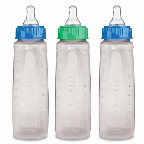 Miniatura 5 de NUK - Botella Gerber First Essentials Clearview en varios colores con pezón de látex, 9 onzas Transparente