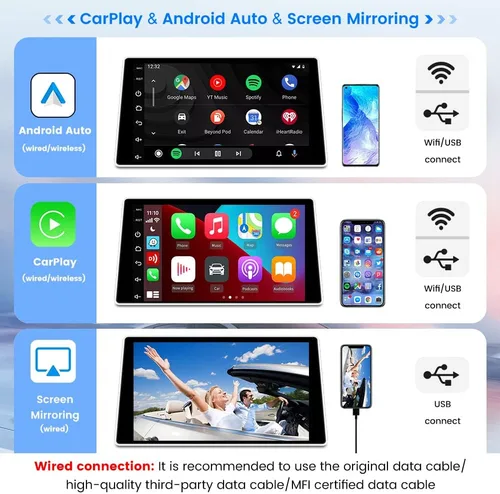 Miniatura 3 de CarlinKit Adaptador inalámbrico de coche CarPlay para radio de coche Android, Android Auto inalámbrico y Apple CarPlay 2 en 1, bajo consumo