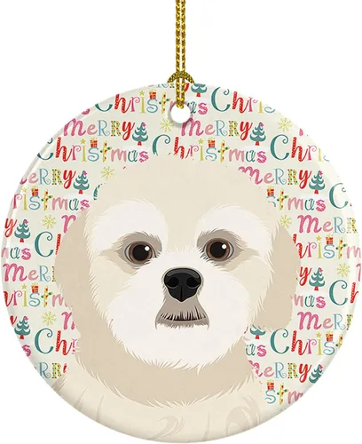 Miniatura 210 de Caroline's Treasures Bulldog Francés Azul de Navidad Adorno de Cerámica Decoraciones Colgantes para Árbol de Navidad para Hogar Navidad, Festividad