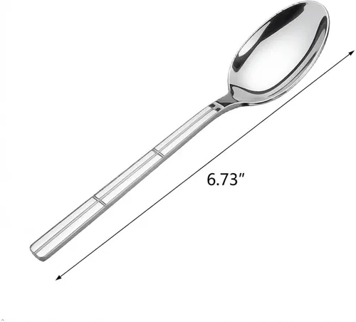 Miniatura 3 de Cuchara de postre de acero inoxidable, juego de 12