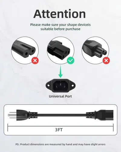 Miniatura 6 de Cable de alimentación para olla a presión eléctrica instantánea, olla rápida de potencia, olla arrocera, microondas, máquina de leche de soja y más