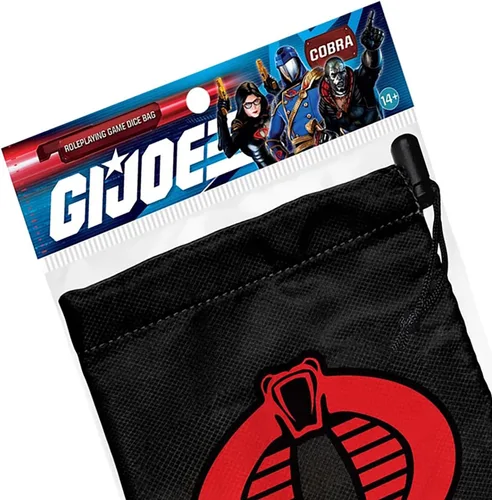 Miniatura 3 de Renegade Game Studios G.I. Joe Cobra Dice Bag: Almacenamiento de dados RPG con cierre de cordón con forro protector Rojo