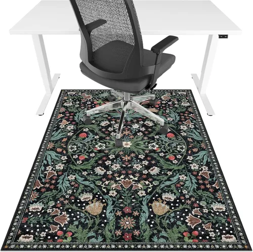 Miniatura 11 de Tapete para silla de oficina para suelo de madera dura y azulejos, 36 x 48 pulgadas, tapete resistente para silla de escritorio para suelos duros