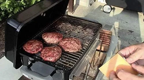 Miniatura 4 de Omaha Go Anywhere - Parrilla de carbón portátil con tapa, mini parrilla de mesa para campamento, barco, portón trasero, barbacoa, diseño de acero