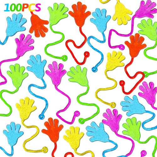 100 unidades de manos adhesivas para fiestas de cumpleaños para niños de 4 a 8 a 12 años, regalos de graduación para bolsas de regalos para el aula,