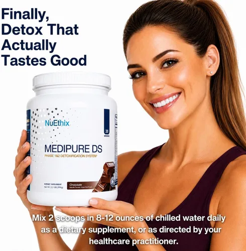 Miniatura 5 de NuEthix Formulations Medipure DS con sistema de desintoxicación de proteína de arroz de fase 1 y 2, suplemento para ayudar a apoyar el proceso