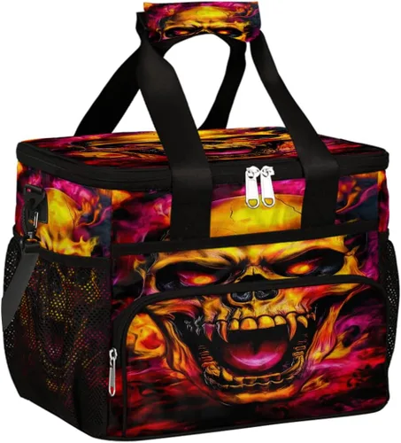 Miniatura 22 de Pardick Bolsa térmica suave con aislamiento de leopardo de galaxia para hombres y mujeres, lonchera grande a prueba de fugas, enfriador de playa
