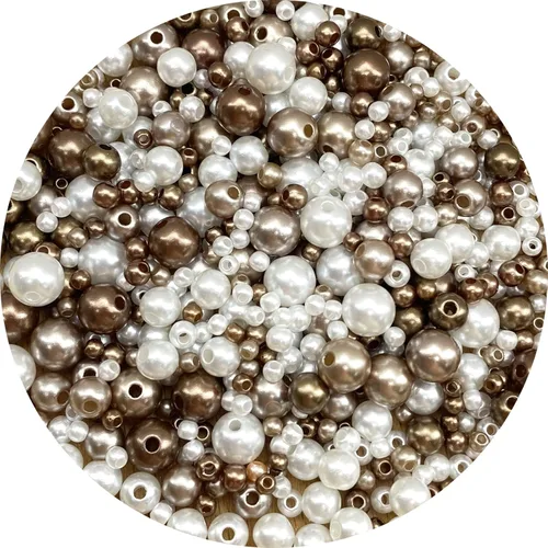 Miniatura 8 de Cuentas de perlas mixtas de 30 a 0.315 in, perlas redondas sueltas de satén, cuentas de plástico para hacer joyas, aretes, pulseras, collares