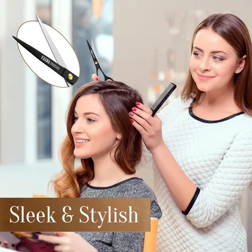 Miniatura 3 de Facón Tijeras de corte de pelo, tijeras profesionales para el cabello de 6.5 pulgadas, tijeras de peluquería con borde de afeitar, tijeras de corte