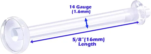 Miniatura 2 de 4 unids retenedor flexible acrílico transparente calibre 14 5/8 0.630 in barra lengua anillos piercing joyería pezón silicio O-ring M3228