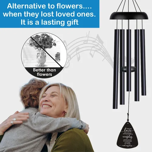Miniatura 3 de Regalos de duelo conmemorativos de simpatía para la pérdida de papá, padre, Campanas de viento conmemorativas de simpatía para la pérdida de padre