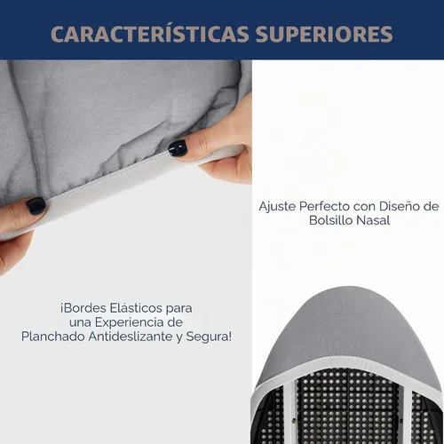 Miniatura 3 de Funda y almohadilla para tabla de planchar extra gruesa de alta resistencia acolchada de 4 capas, cubierta para tabla de planchar con revestimiento
