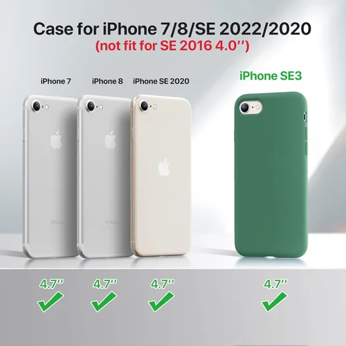 Miniatura 7 de Miracase Funda ultradelgada diseñada para iPhone SE 2022 (3ª generación)/iPhone SE 2020 (2ª generación)/iPhone 7/iPhone 8 con protector de pantalla